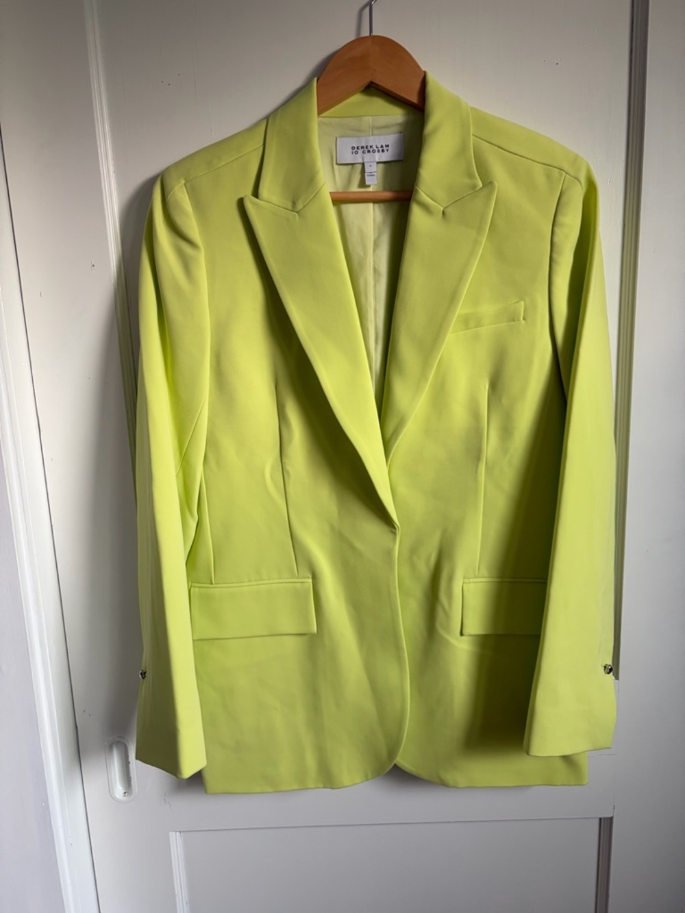NWOT - Derek Lam 10 Crosby Wilson Relaxed Blazer in Celery - Size 4